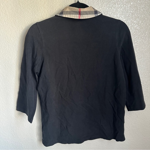 Burberry‎ London Black Polo 3/4 Sleeve Sz L - Picture 5 of 10
